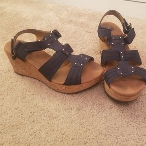 Clarks platform sandal